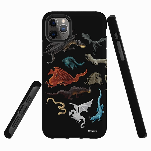 iPhone Tough Case - Dragons, Wyverns, Wyrms By Anna Stead Elegant Edge Comfort Design