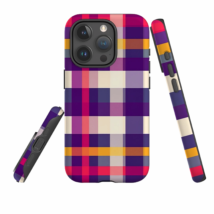Wear resistant iPhone Tough Case - Durban Gingham