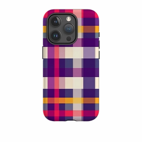 Stylish grip iPhone Tough Case - Durban Gingham