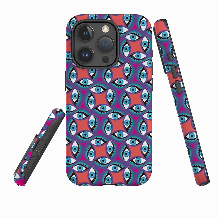 Dual Layer iPhone Tough Case - Eyes By Patternistas