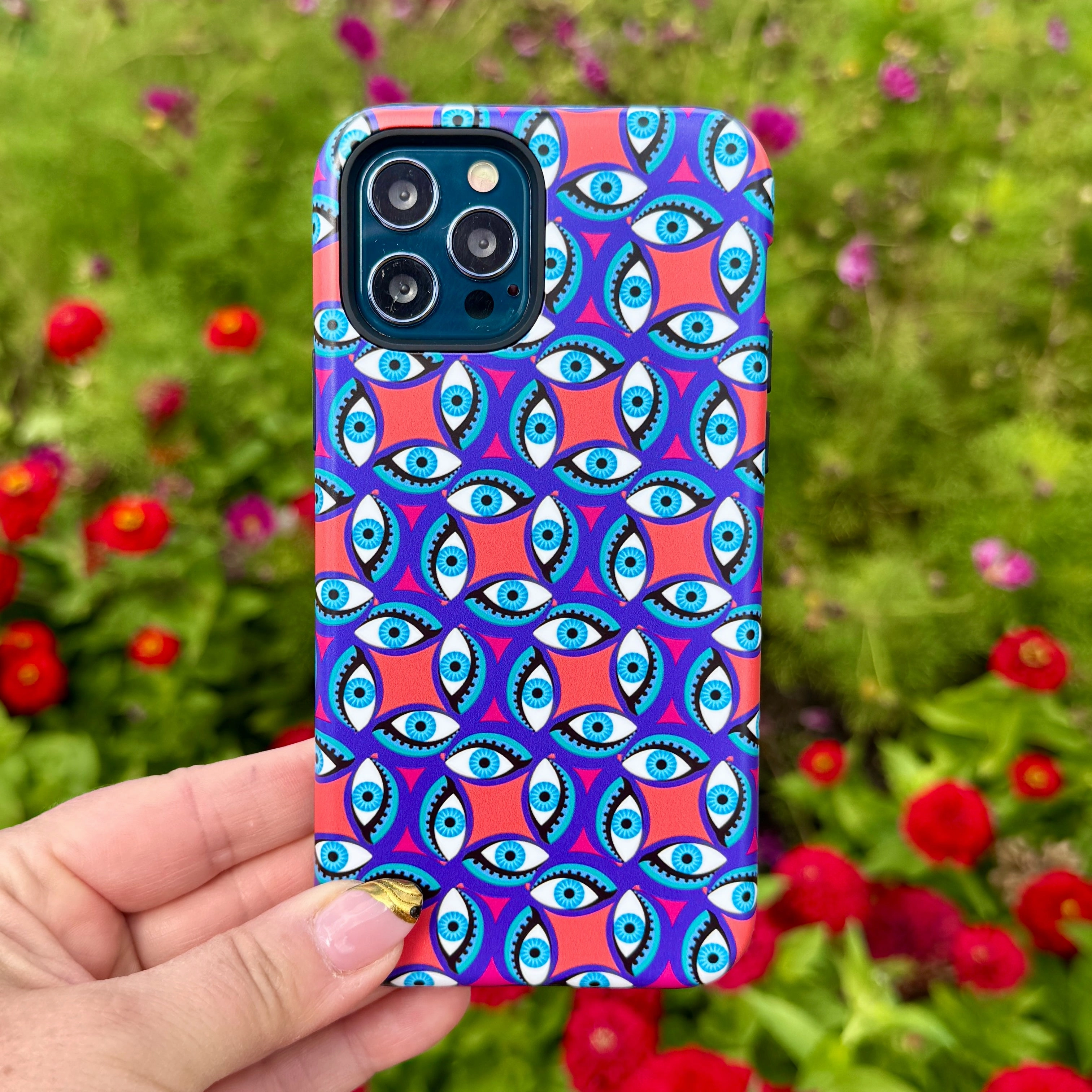 iPhone Tough Case - Eyes By Patternistas Printed Artwork Soft Texture