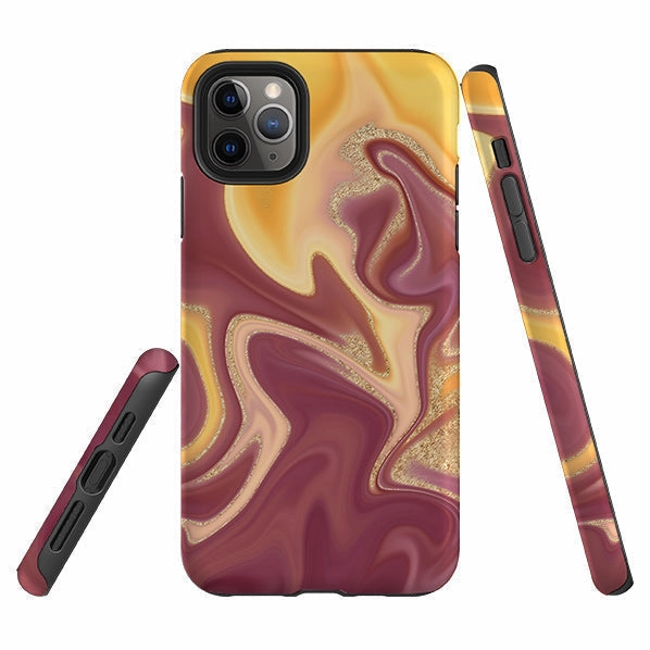 iPhone Tough Case - Fall (case does not glitter) Luxury Build Smooth Layer Texture