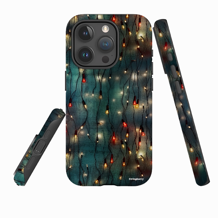 iPhone Tough Case - Festive Lights Soft Feelings Polished Surface Texture