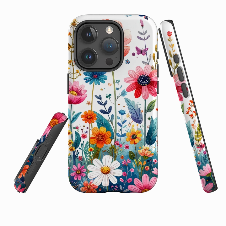 iPhone Tough Case - Field Floral Durable Quality