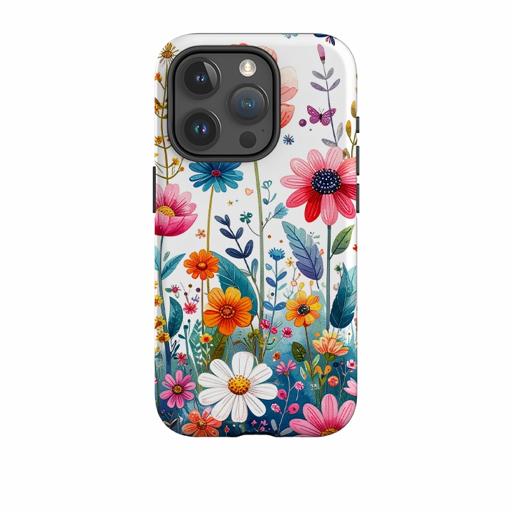 Minimal Touch iPhone Tough Case - Field Floral