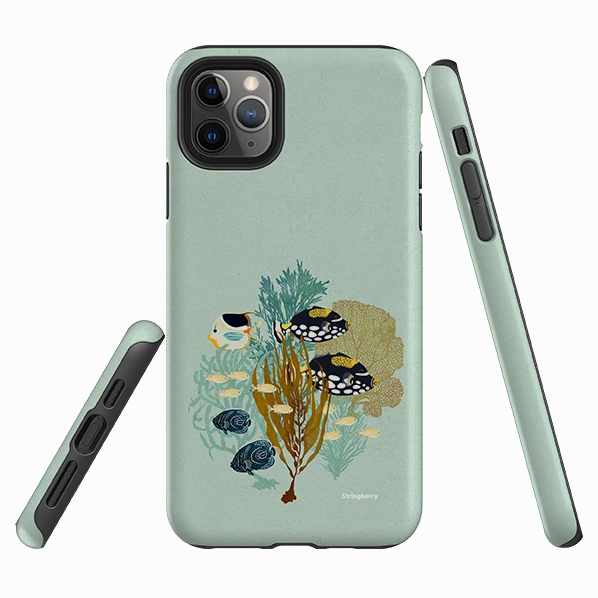 iPhone Tough Case - Fish Town By Katherine Quinn Minimalist Aesthetic