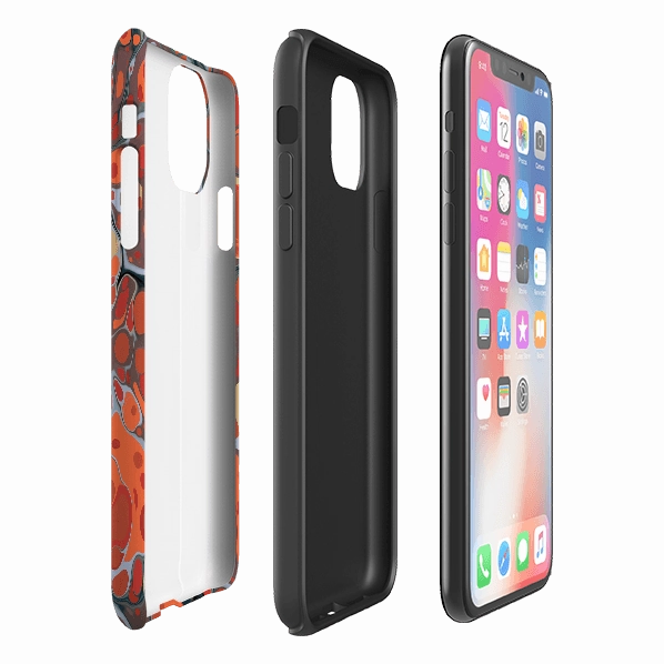 Compact Protection Refined Protection iPhone Tough Case - Flaming Volcano