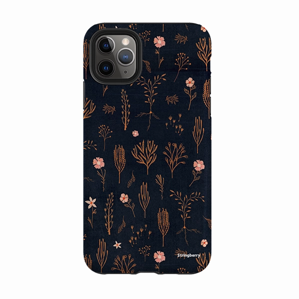 Everyday Style Stylish Edge iPhone Tough Case - Floral Light Orange And Pink By Katherine Quinn