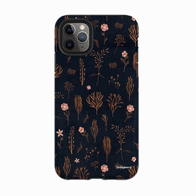 Anti scratch iPhone Tough Case - Floral Light Orange And Pink By Katherine Quinn