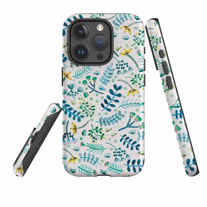 iPhone Tough Case - Florecitas By Gabriela Larios Durable Protection Layer Premium Pattern Design