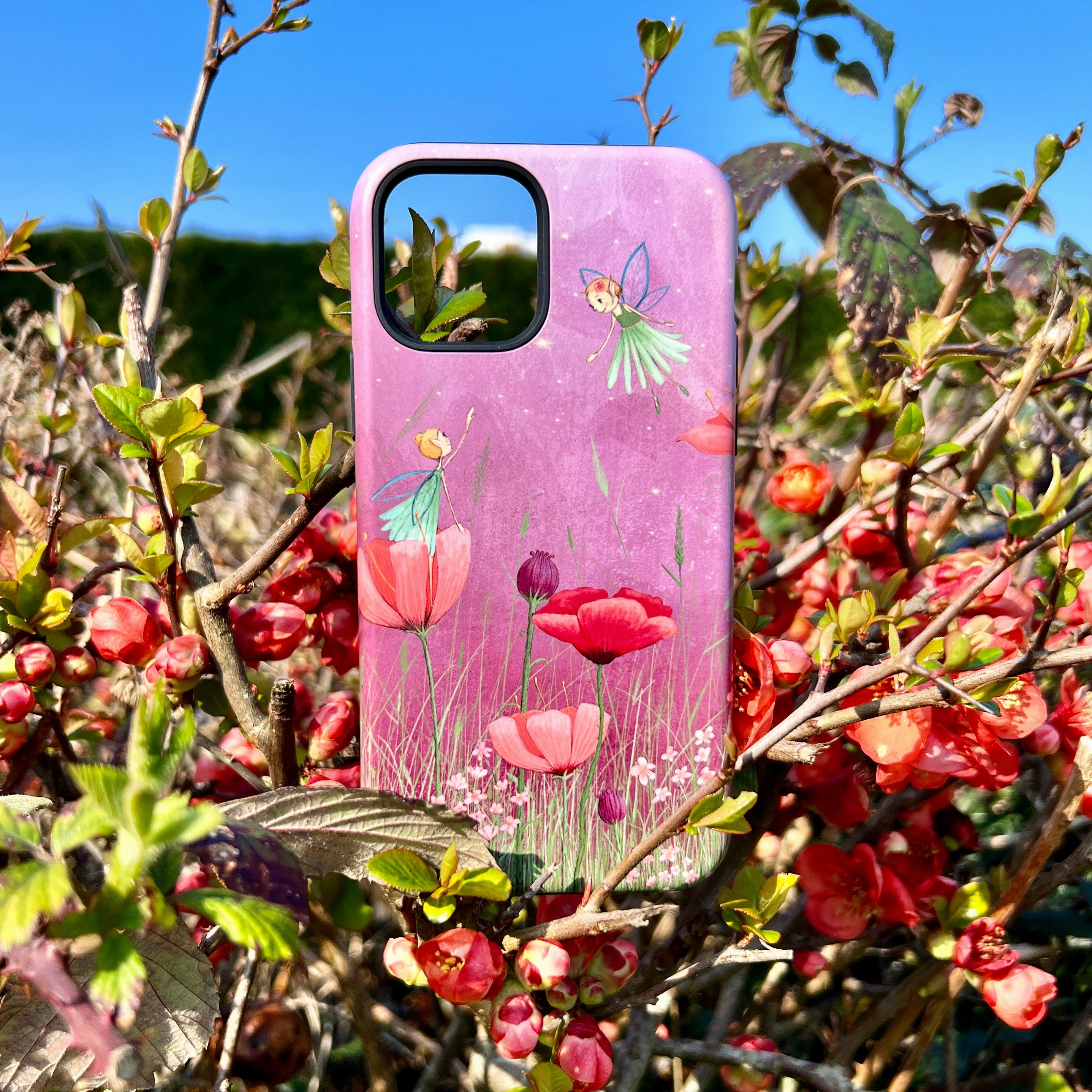 iPhone Tough Case - Flower Fairies By Maja Lindberg Stylish Layer Texture Protective Detailing