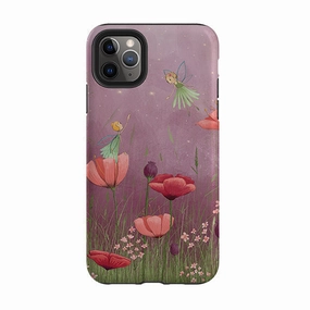 Enhanced grip Urban Minimalism iPhone Tough Case - Flower Fairies By Maja Lindberg