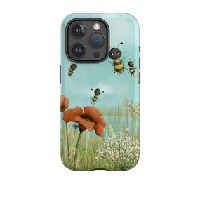 Minimal Surface Layer Protective Pattern Texture iPhone Tough Case - Flower Field By Maja Lindberg