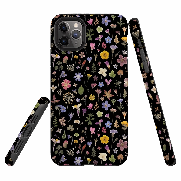 Wireless charging Water shield iPhone Tough Case - Flower Meadow By Helen Ahpornsiri