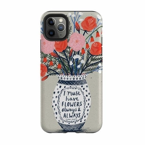 iPhone Tough Case - Flowers Always By Lee Foster Wilson Protective Gear Simple Finish