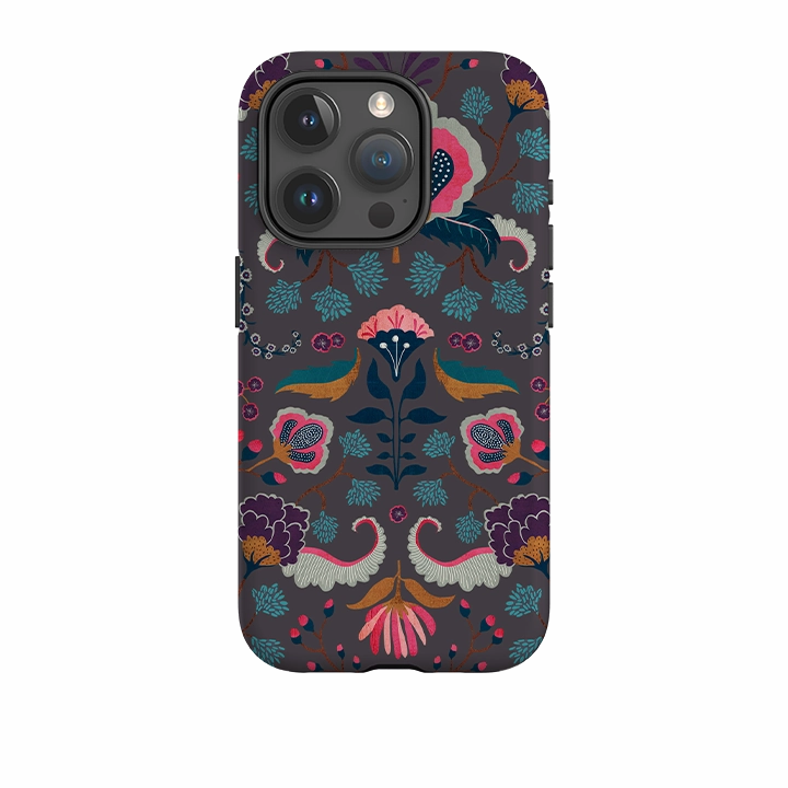 iPhone Tough Case - Folk Floral II By Katherine Quinn Sleek Edge Design