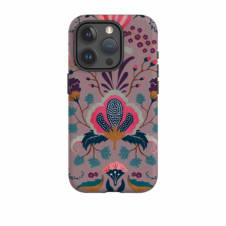 Protective Detail iPhone Tough Case - Folk Floral III By Katherine Quinn