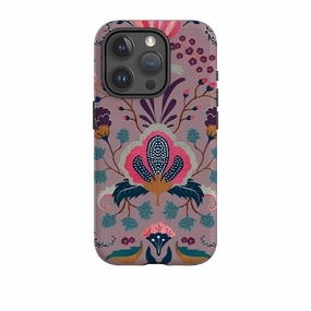 Protective Detail iPhone Tough Case - Folk Floral III By Katherine Quinn