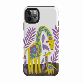 iPhone Tough Case - Folk Giraffes By Tracey English Portable Accessory