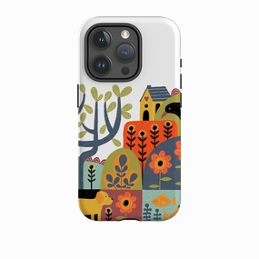 Marble finish Modern Style iPhone Tough Case - Folkscape By Suzy Taylor