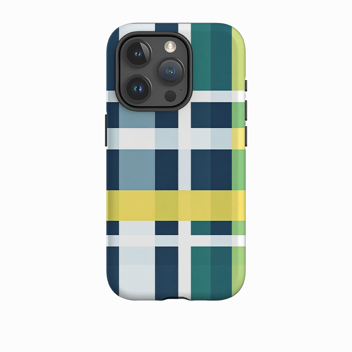 Matte Touch iPhone Tough Case - Forest Gingham