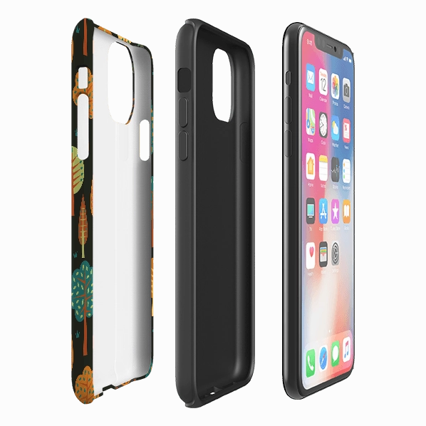 iPhone Tough Case - Forest Midnight By Suzy Taylor Vivid colors