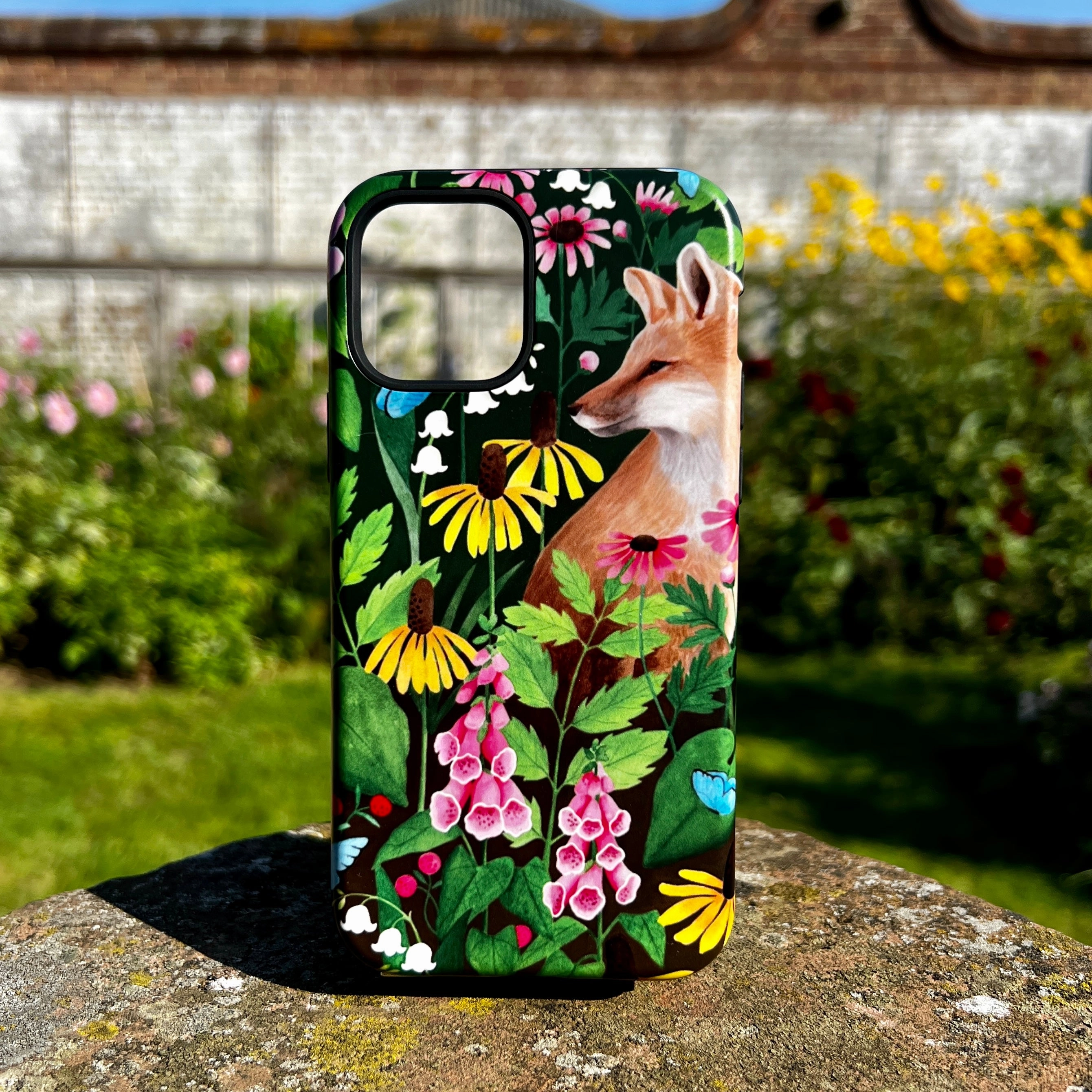 iPhone Tough Case - Fox And Foxgloves By Bex Parkin Magnetic Mount Compatible