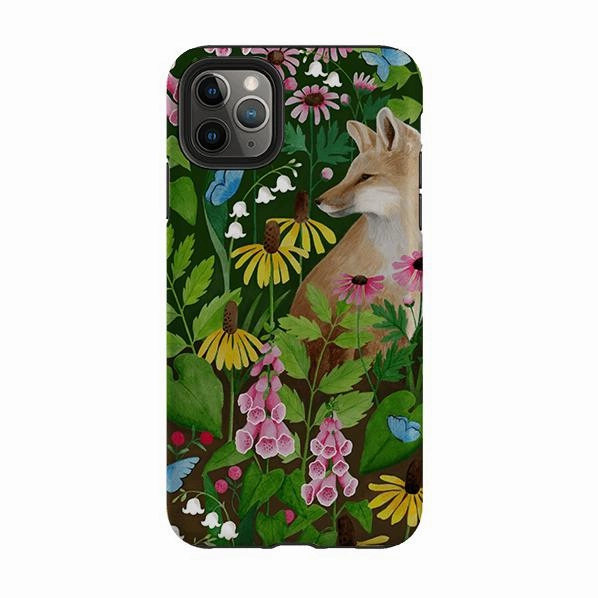 Portable Fit iPhone Tough Case - Fox And Foxgloves By Bex Parkin