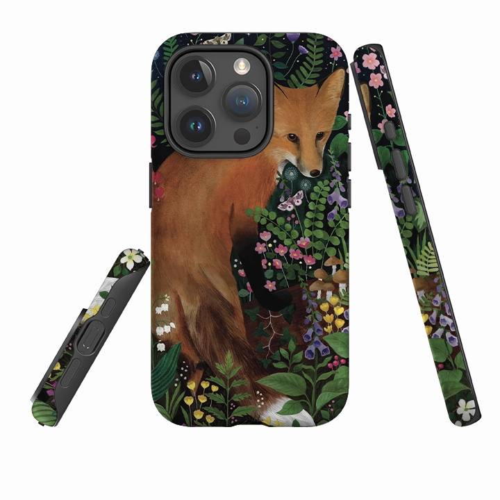 Clear Pattern Daily Style iPhone Tough Case - Fox At Night By Bex Parkin