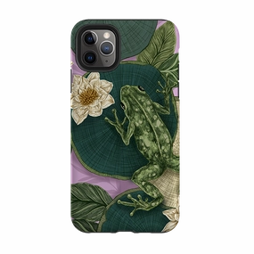 Minimalist Aesthetic Raised Bezels iPhone Tough Case - Frog By Jade Mosinski