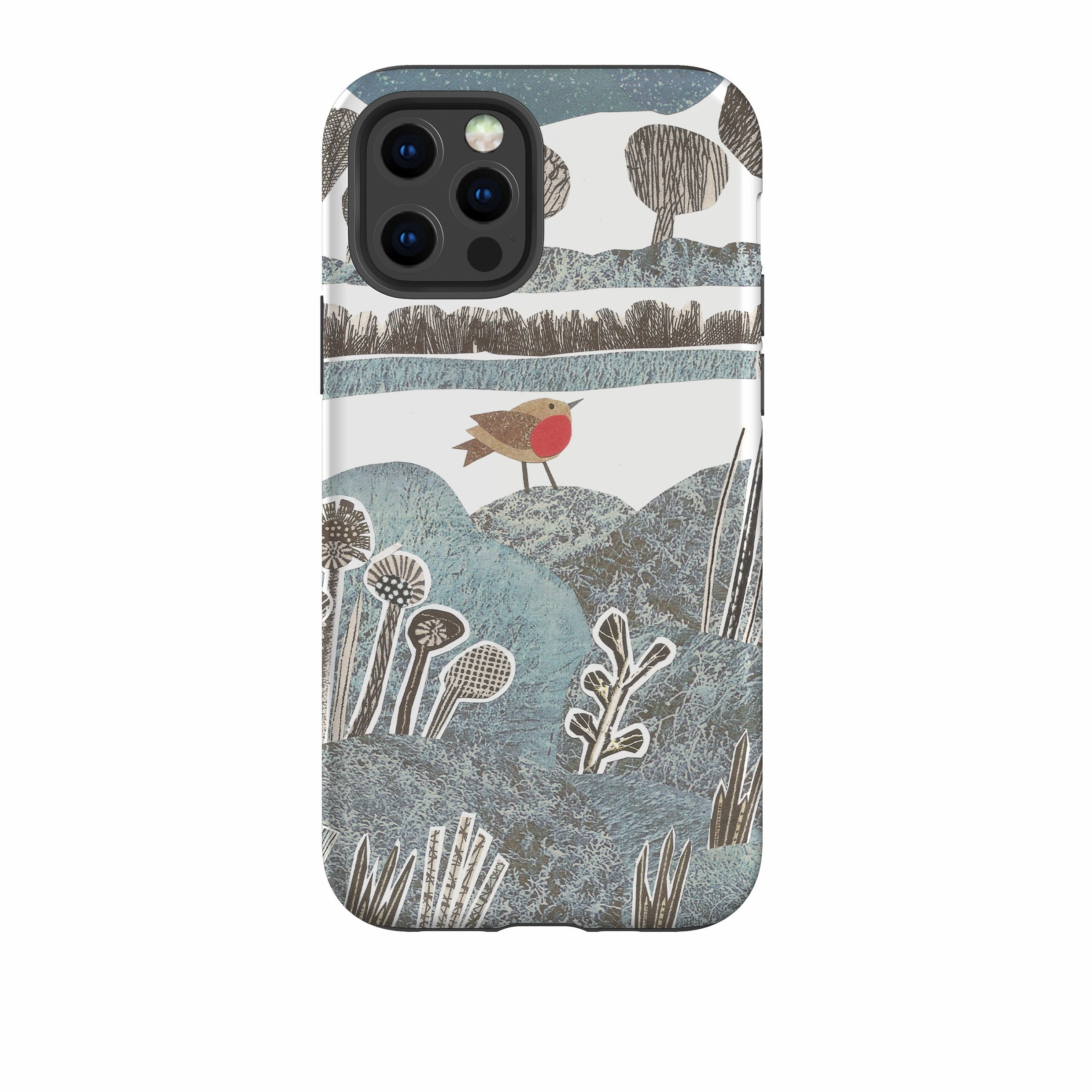 Vivid Pattern Design iPhone Tough Case - Frost Robin By Jane Robbins