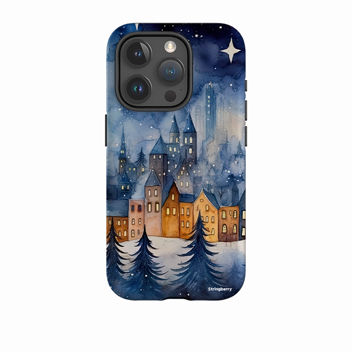 iPhone Tough Case - Frosty Nights Sleek Detail
