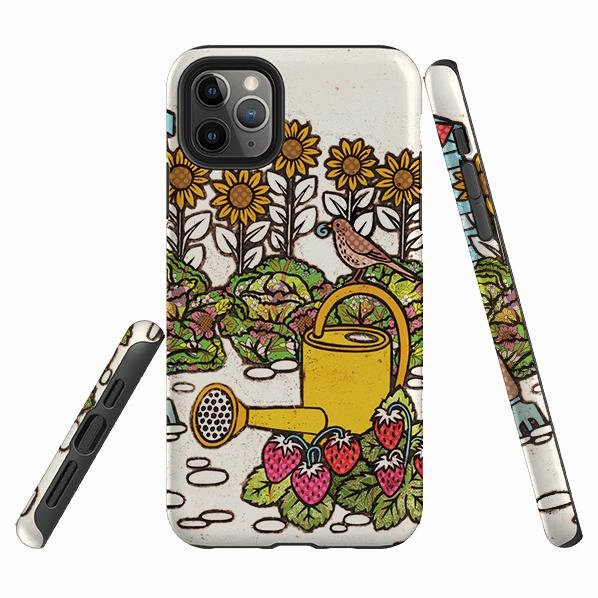 iPhone Tough Case - Garden 1 By Amelia Bowman Comfort Edge Texture Luxury Build