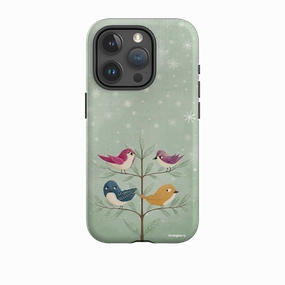 Sleek Guard iPhone Tough Case - Garden Birds Aqua By Maja Lindberg