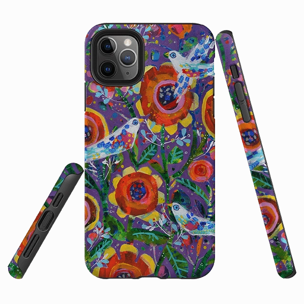 Durable Texture iPhone Tough Case - Garden Party By Claire West