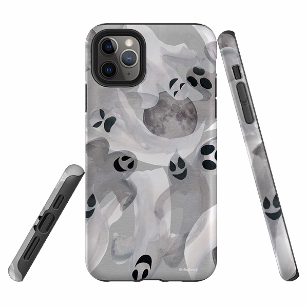 Matte Coating iPhone Tough Case - Ghosts and Moons By Tracey English