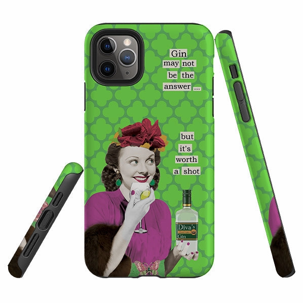 Textured Comfort iPhone Tough Case - Gin By Clare Jordan