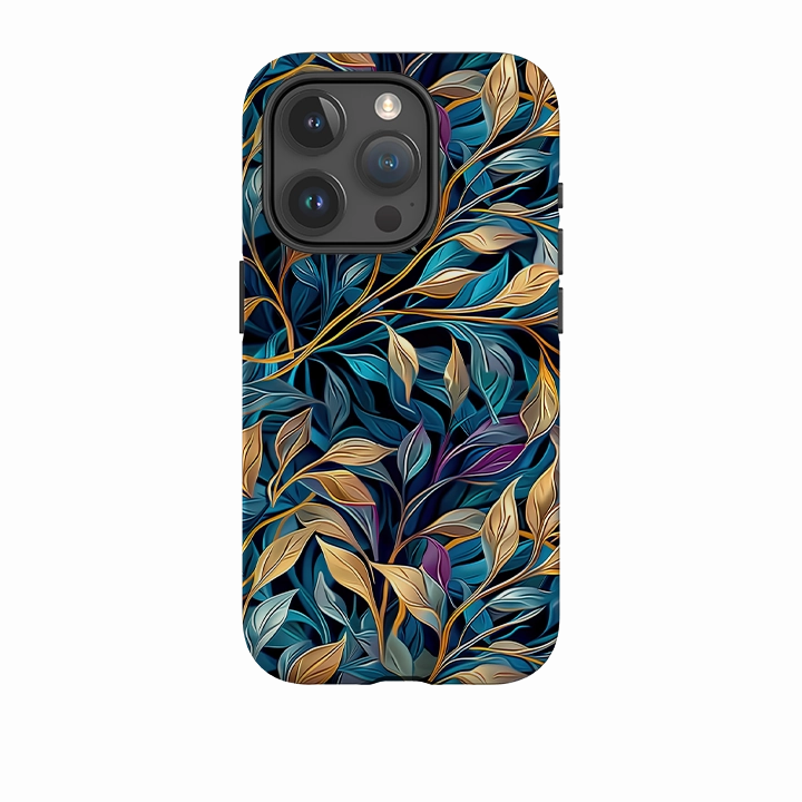 Refined Texture iPhone Tough Case - Golden Leaves