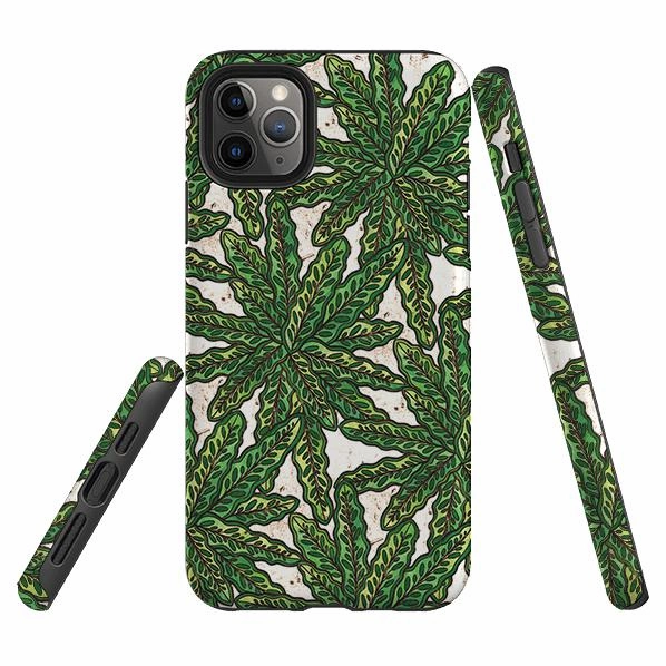 iPhone Tough Case - Green Floral By Amelia Bowman Waterproof Design