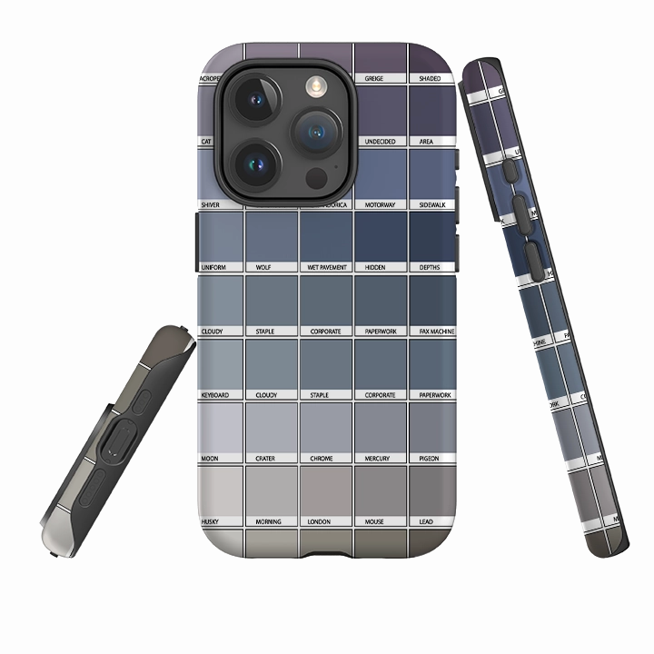 iPhone Tough Case - Grey Chromology By Kitty Joseph Sporty Appeal Compact Texture Layer