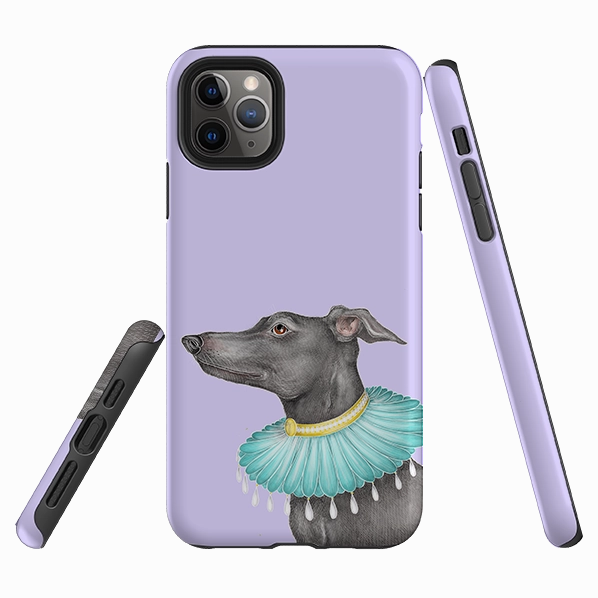 Comfort Design Layer Compact Frame iPhone Tough Case - Greyhound By Catherine Rowe