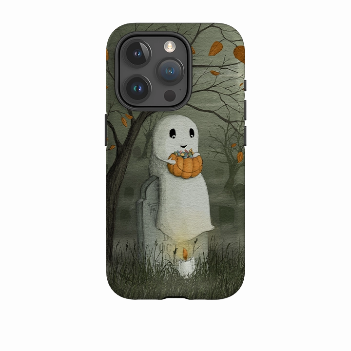 iPhone Tough Case - Halloween Ghost By Maja Lindberg Trendy Pattern Glossy Texture