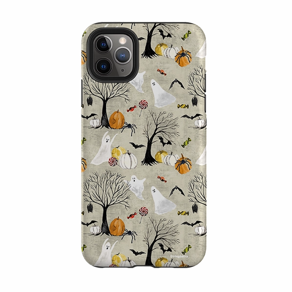 Protective Design Texture Comfort touch iPhone Tough Case - Halloween II By Elisabeth Haager