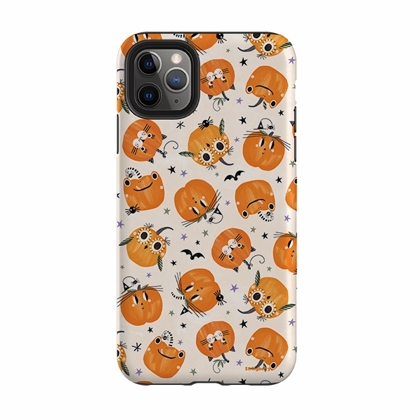 iPhone Tough Case - Halloween Pumpkin Light By Ali Brookes Modern Form Flexible Pattern Texture
