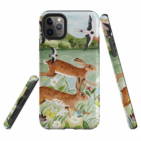 iPhone Tough Case - Hares By Bex Parkin Flexible Edge