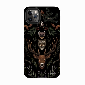 Waterproof Design Comfort Texture Finish iPhone Tough Case - Highland Wildlife By Anna Stead