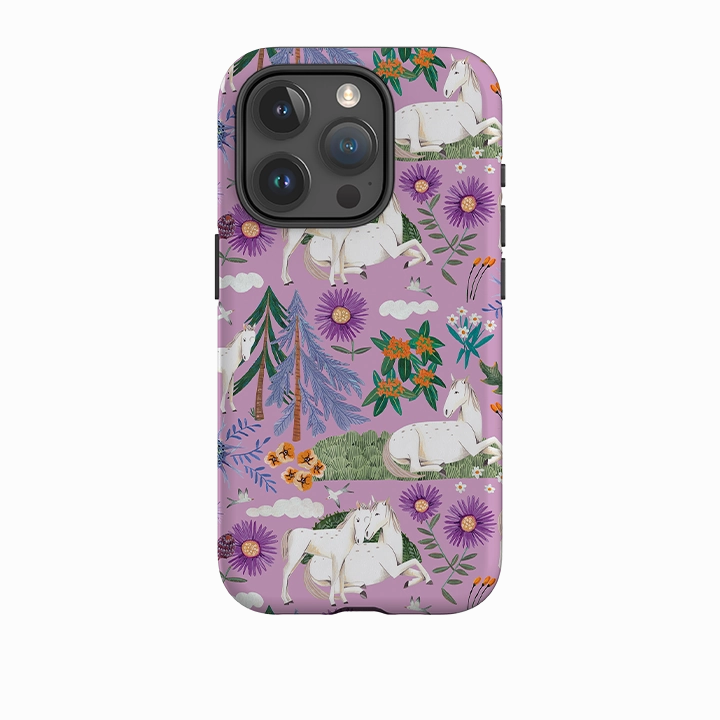 Protective Structure Gloss Touch iPhone Tough Case - Horse Pattern By Caroline Bonne Muller