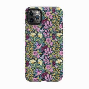 daily accessory iPhone Tough Case - Hummingbird Pattern By Bex Parkin