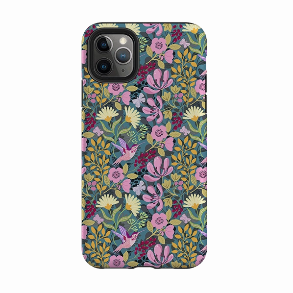 daily accessory iPhone Tough Case - Hummingbird Pattern By Bex Parkin