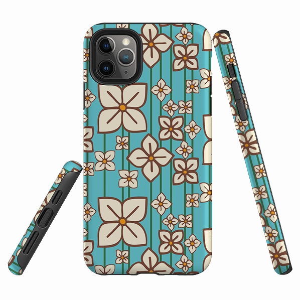 iPhone Tough Case - Hydrangea By Amelia Bowman Hybrid Pattern Texture high quality build